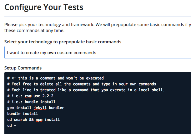 Configure