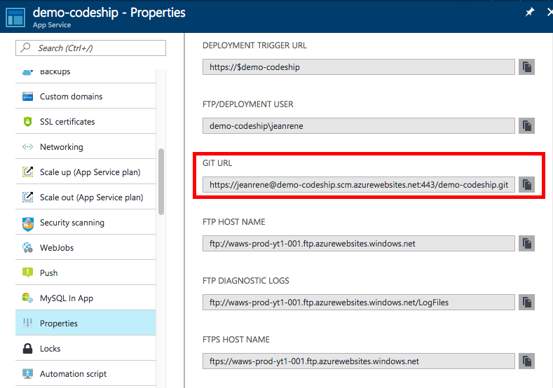 Deployment properties