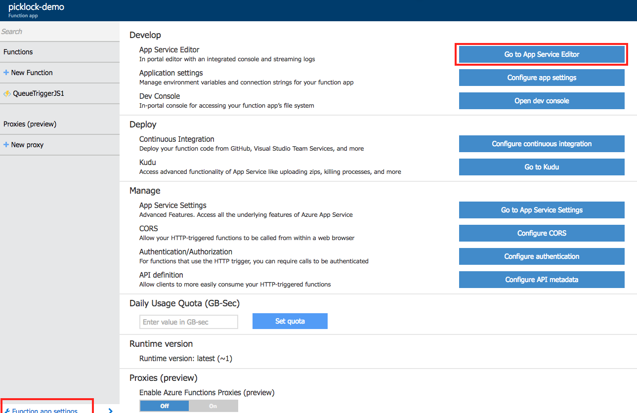 app service editor