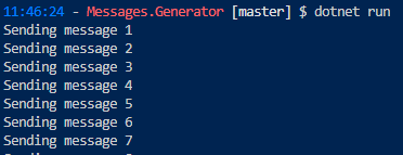 Generator is running