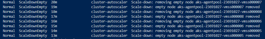 Scaling nodes down