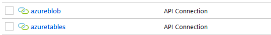 API connections in a resource group